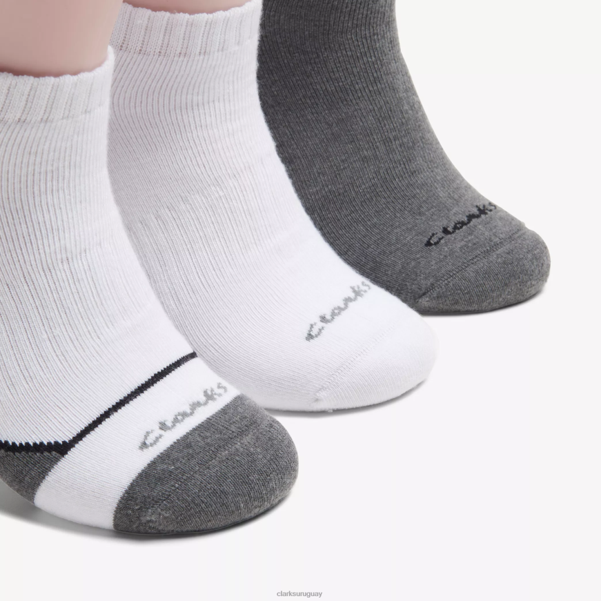 multicolor Clarks Paquete de 3 atléticos sin presentación. X8V4N958