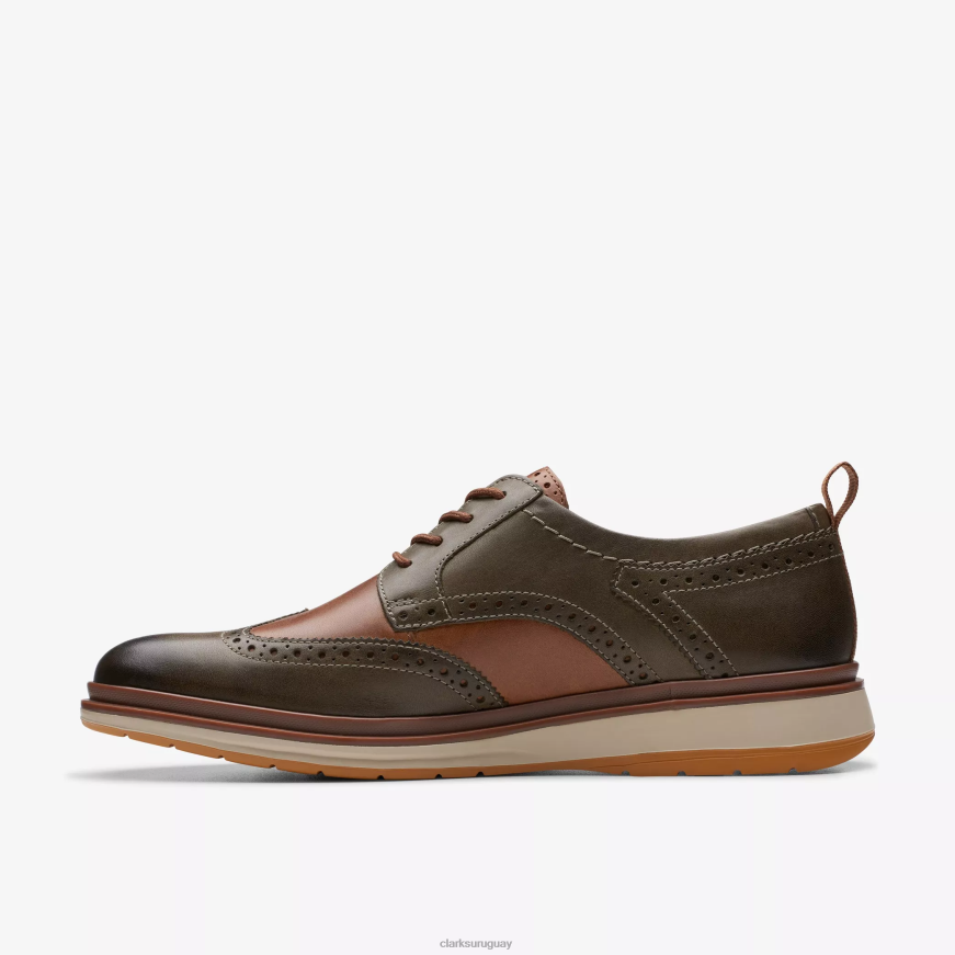 combinación de oliva oscuro Clarks ala de la capilla X8V4N717