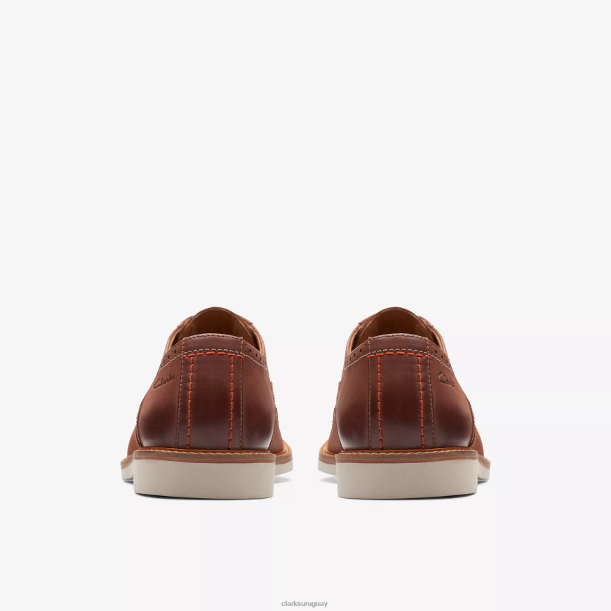 cuero bronceado oscuro Clarks límite de cuero del ático X8V4N710