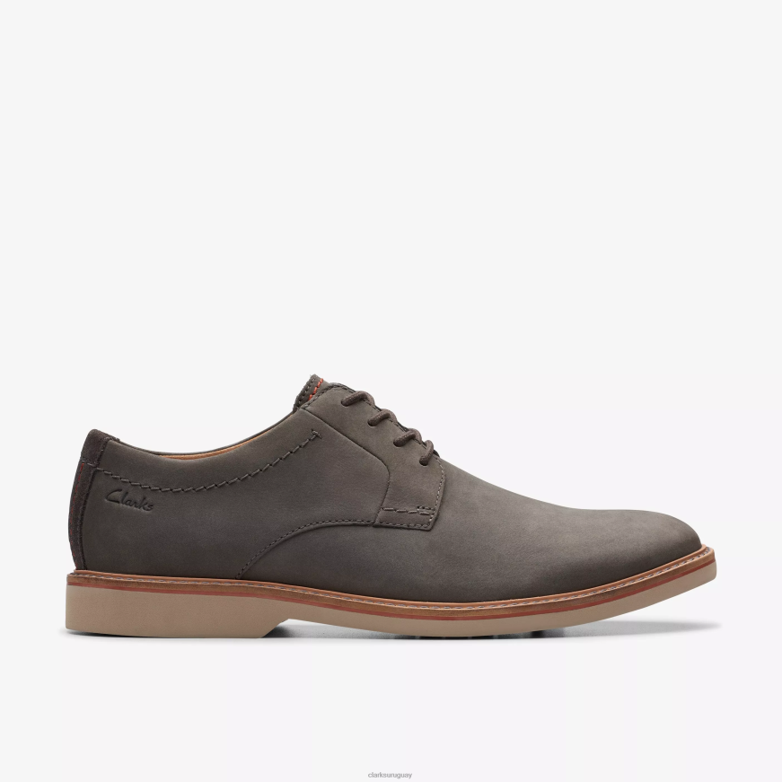 nubuck gris oscuro Clarks ático lt encaje X8V4N721