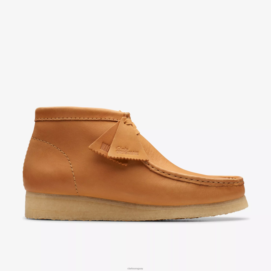 cuero bronceado medio Clarks bota wallabee X8V4N656