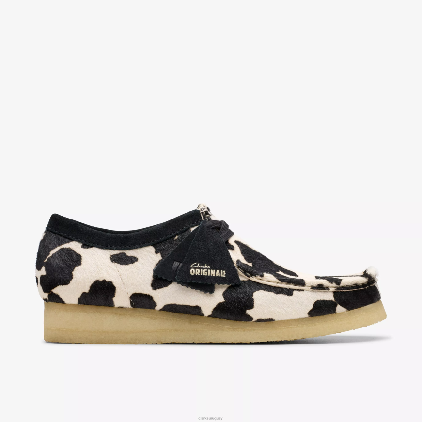 peinado con estampado de vaca Clarks wallabee X8V4N661
