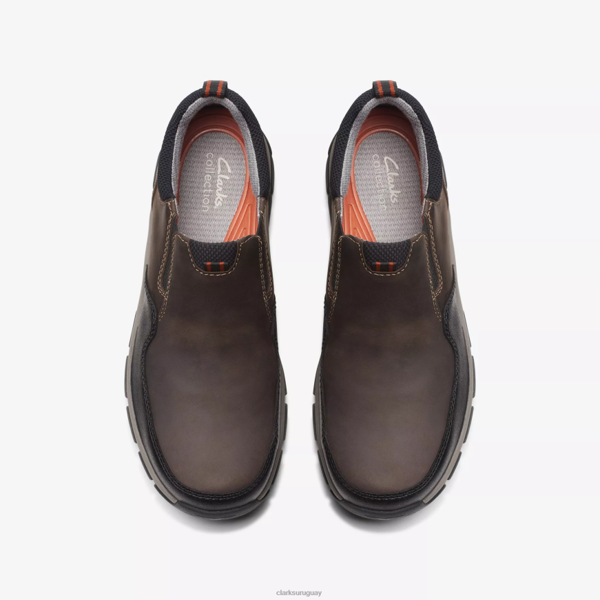 cuero marrón oscuro Clarks paso de walpath X8V4N900