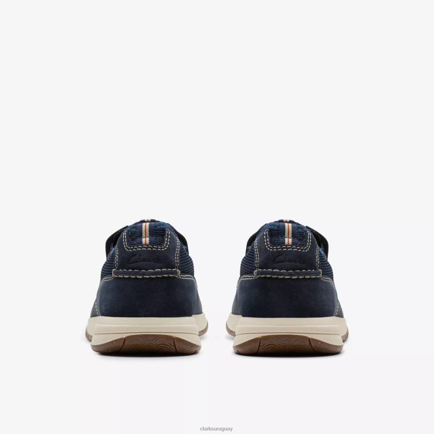 nubuck azul marino Clarks paso de vista de vela X8V4N893