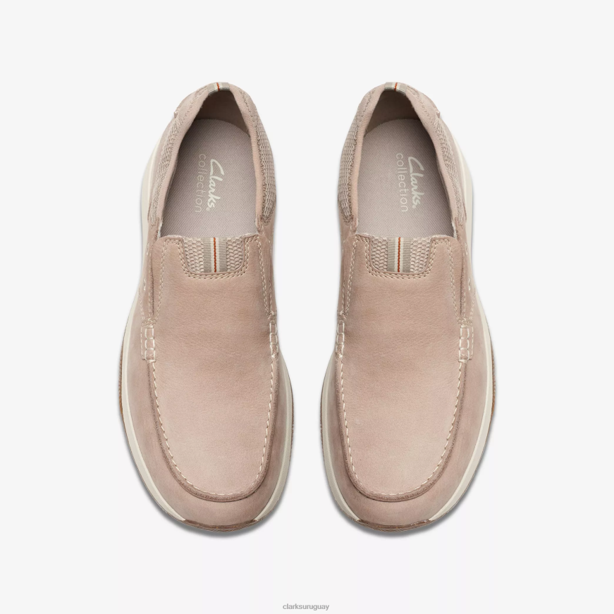 nubuck gris claro Clarks paso de vista de vela X8V4N894