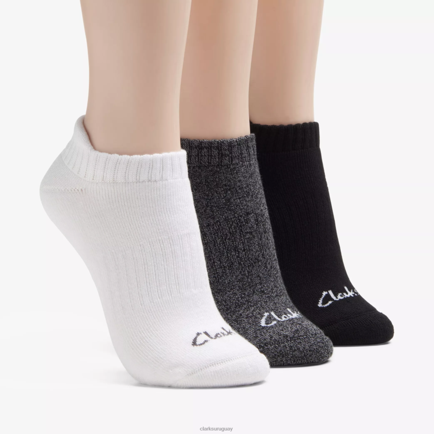 multicolor Clarks Paquete de 3 atléticos sólidos X8V4N629