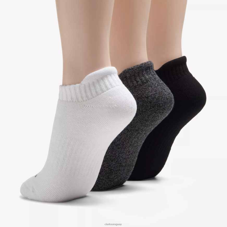 multicolor Clarks Paquete de 3 atléticos sólidos X8V4N629