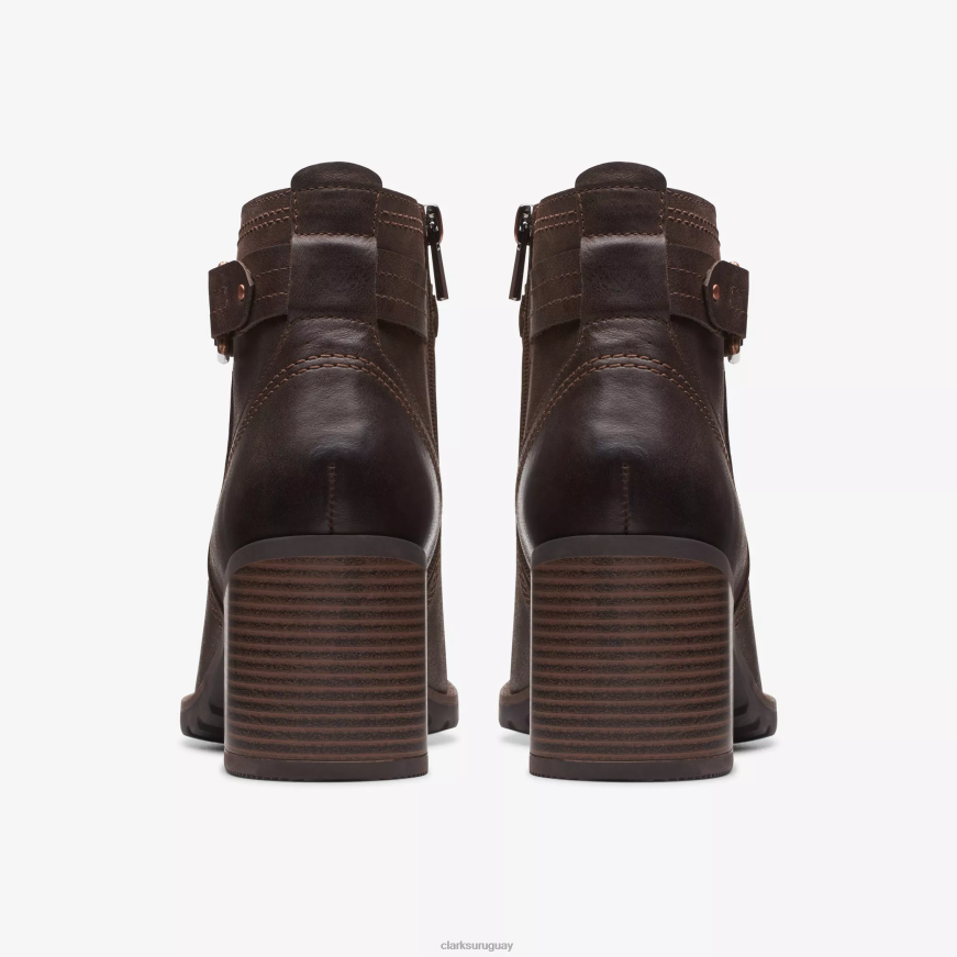 cuero marrón oscuro Clarks correa leda X8V4N448