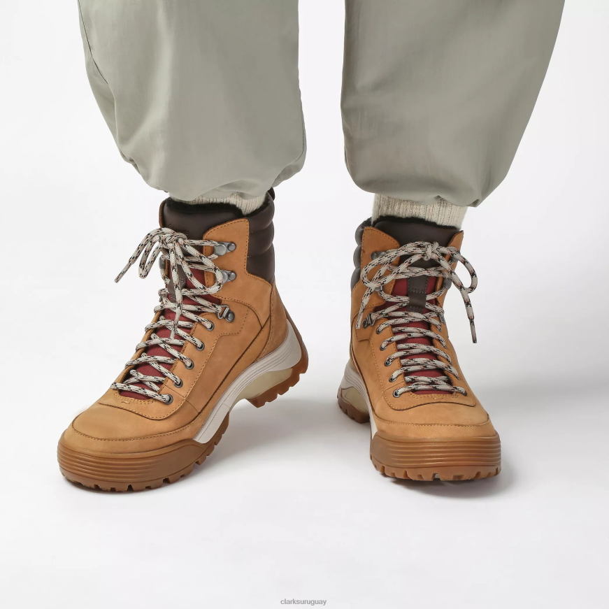 cuero tostado con forro cálido Clarks atl caminata superior gore-tex X8V4N477