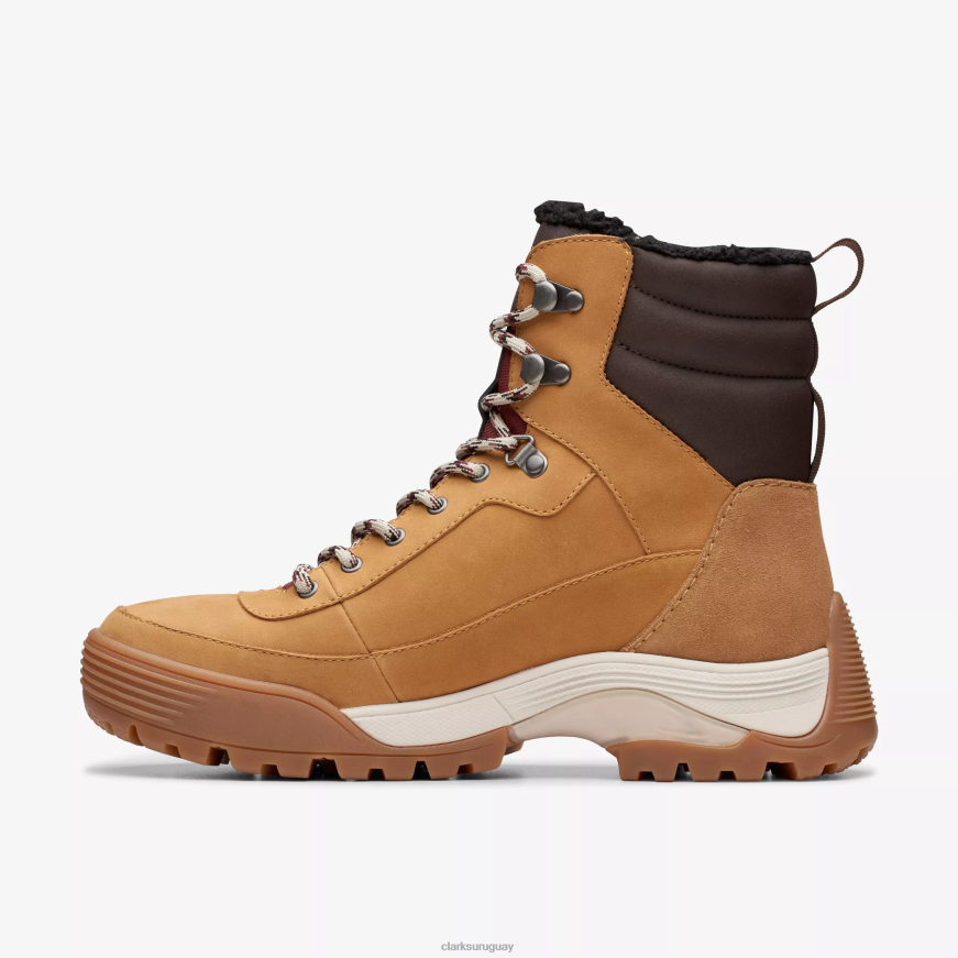 cuero tostado con forro cálido Clarks atl caminata superior gore-tex X8V4N477