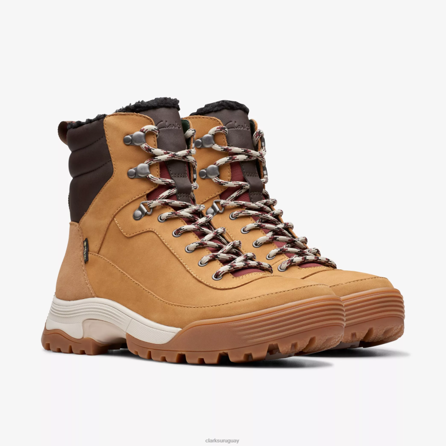 cuero tostado con forro cálido Clarks atl caminata superior gore-tex X8V4N477