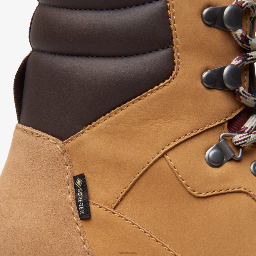 cuero tostado con forro cálido Clarks atl caminata superior gore-tex X8V4N477