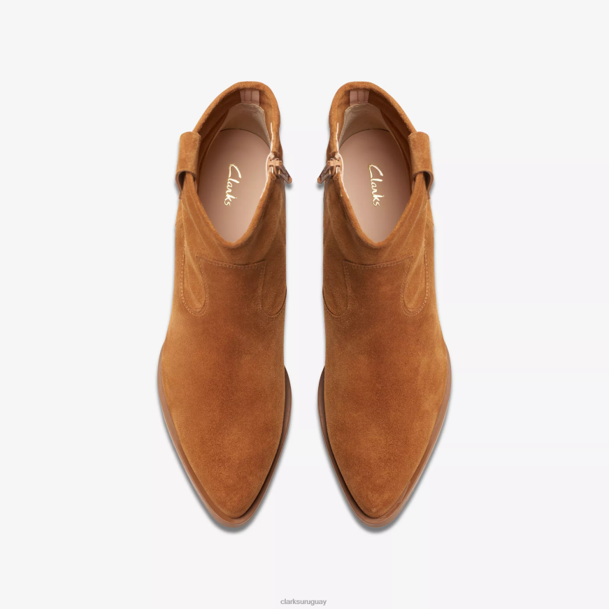 gamuza color canela Clarks anciano rae X8V4N383