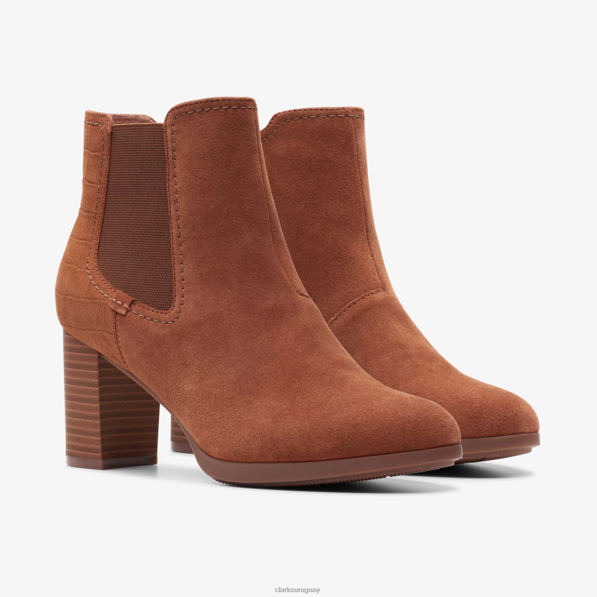 gamuza color canela Clarks rosa bayla X8V4N437