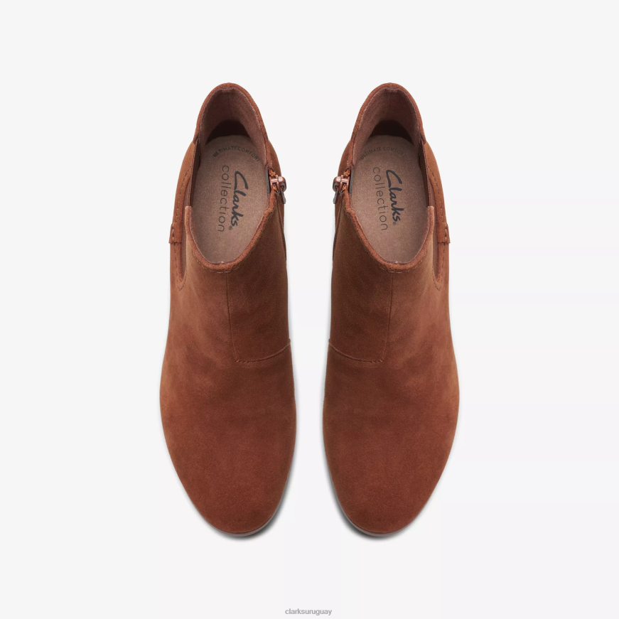 gamuza color canela Clarks rosa bayla X8V4N437