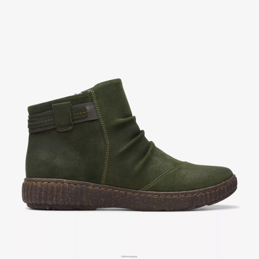 gamuza verde oscuro Clarks derbi carolina X8V4N466