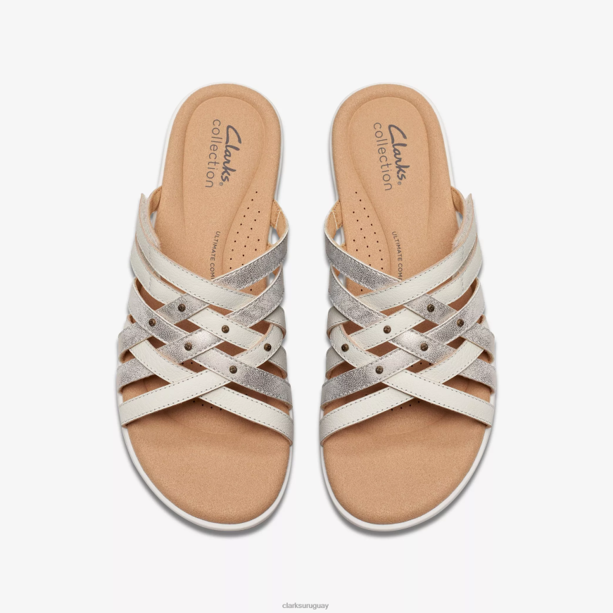 blanco roto multicolor Clarks elizabel rio X8V4N371