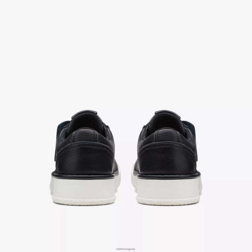 cuero negro Clarks paseo por la taza artesanal X8V4N367