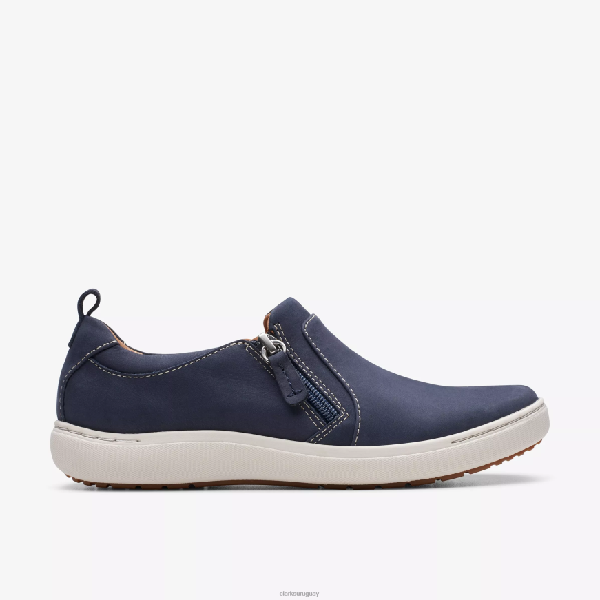 nubuck azul marino Clarks nalle lila X8V4N308
