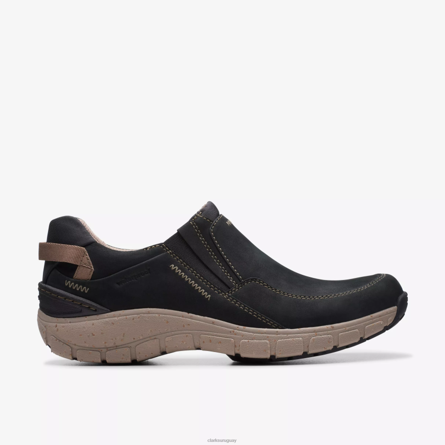 nubuck negro Clarks meseta de olas X8V4N340