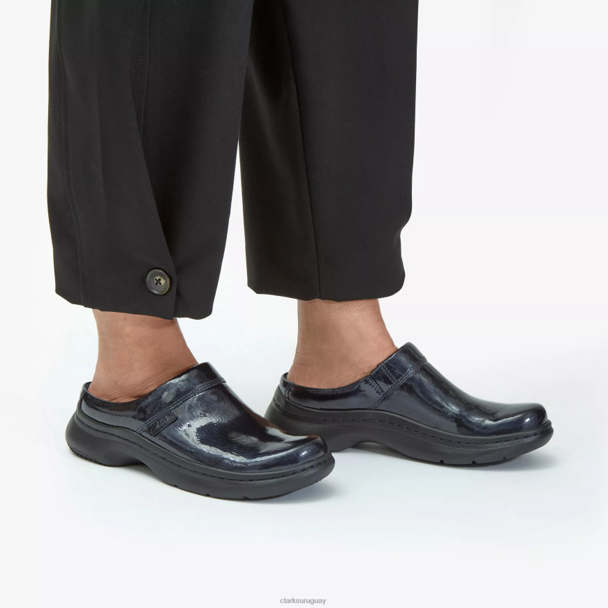 patente azul marino Clarks zuecos clarks pro X8V4N559