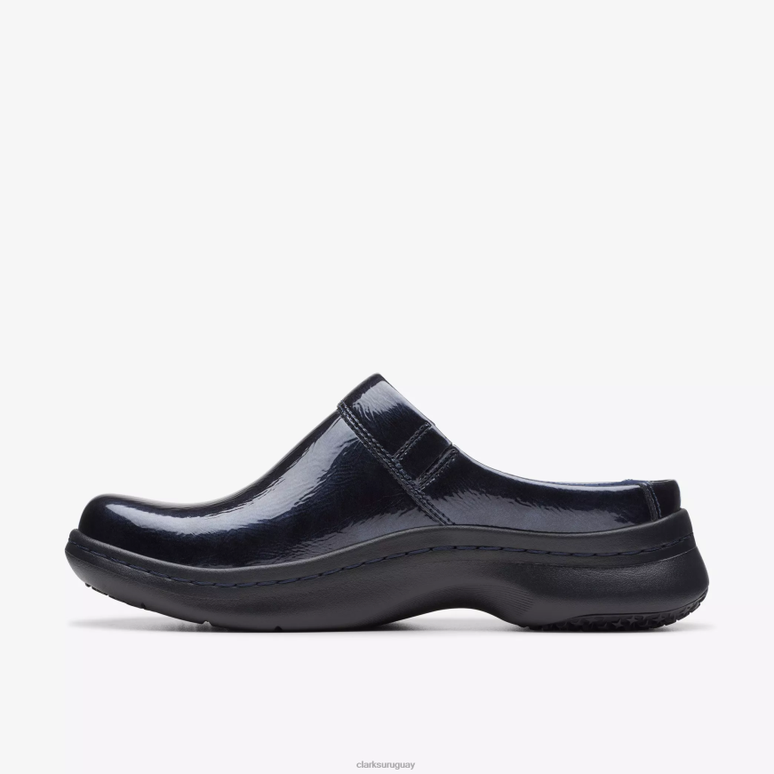 patente azul marino Clarks zuecos clarks pro X8V4N559