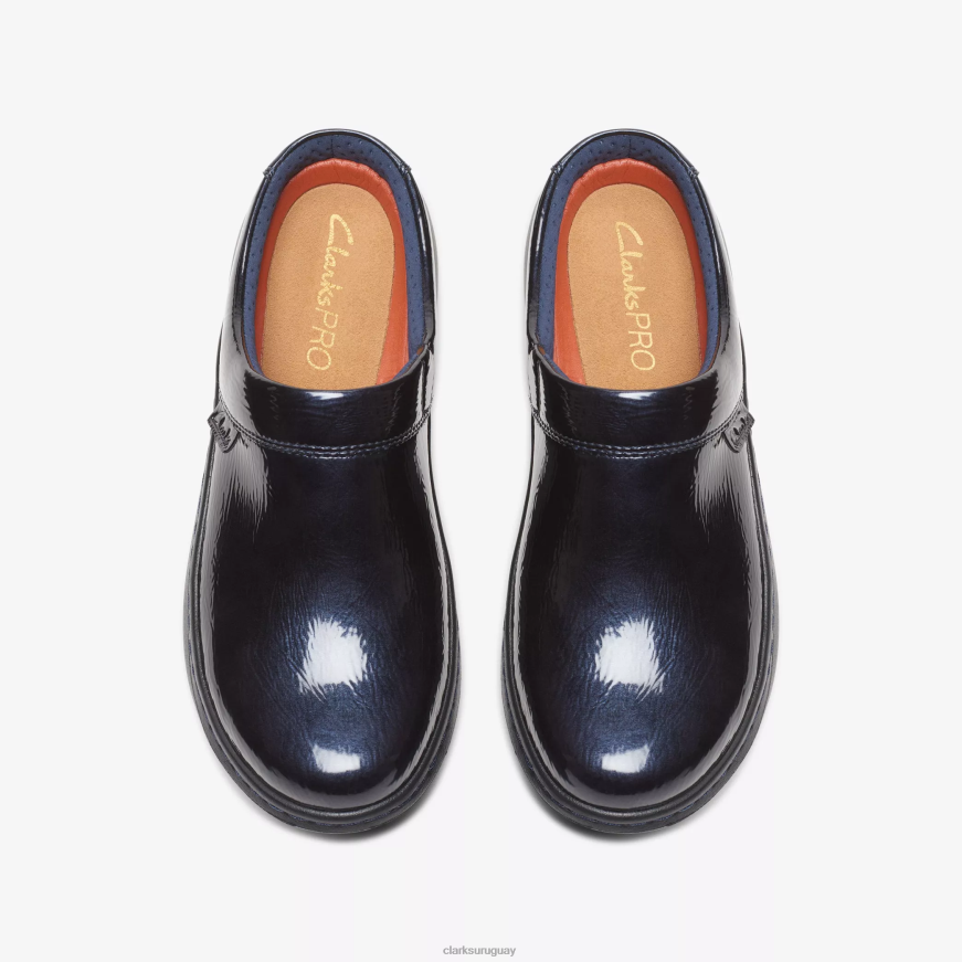 patente azul marino Clarks zuecos clarks pro X8V4N559