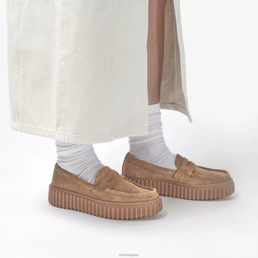 gamuza color canela claro Clarks centavo torhill X8V4N190