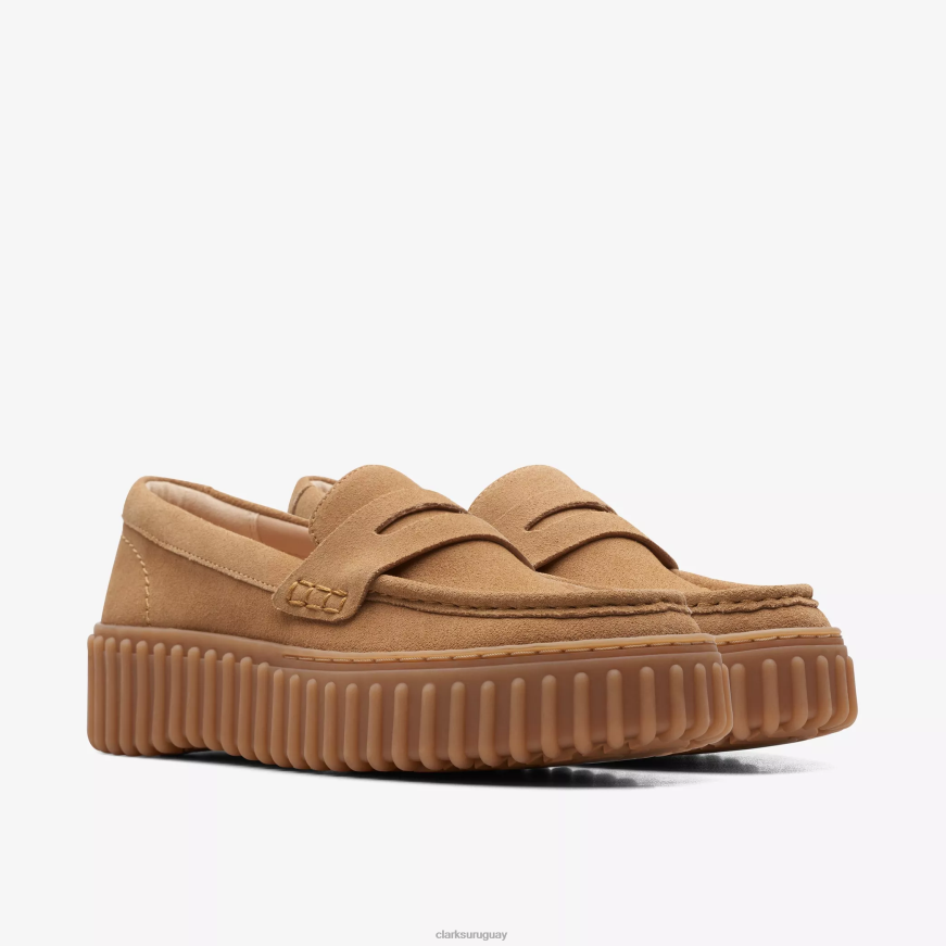 gamuza color canela claro Clarks centavo torhill X8V4N190