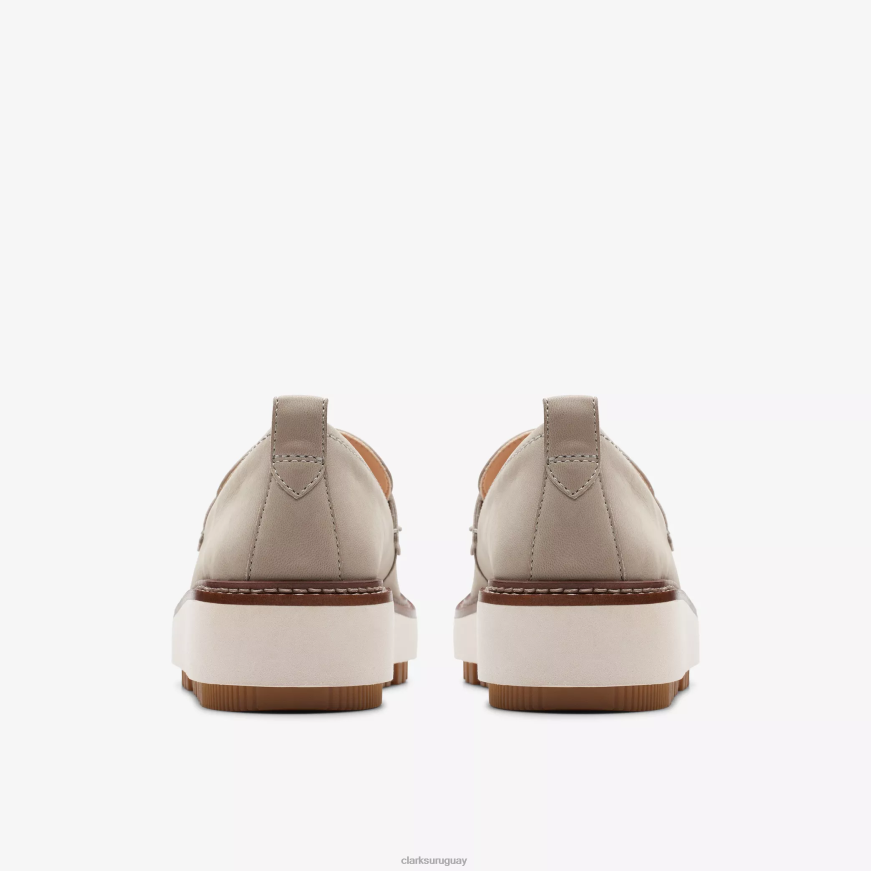 nubuck de piedra Clarks orianna w mocasín X8V4N209