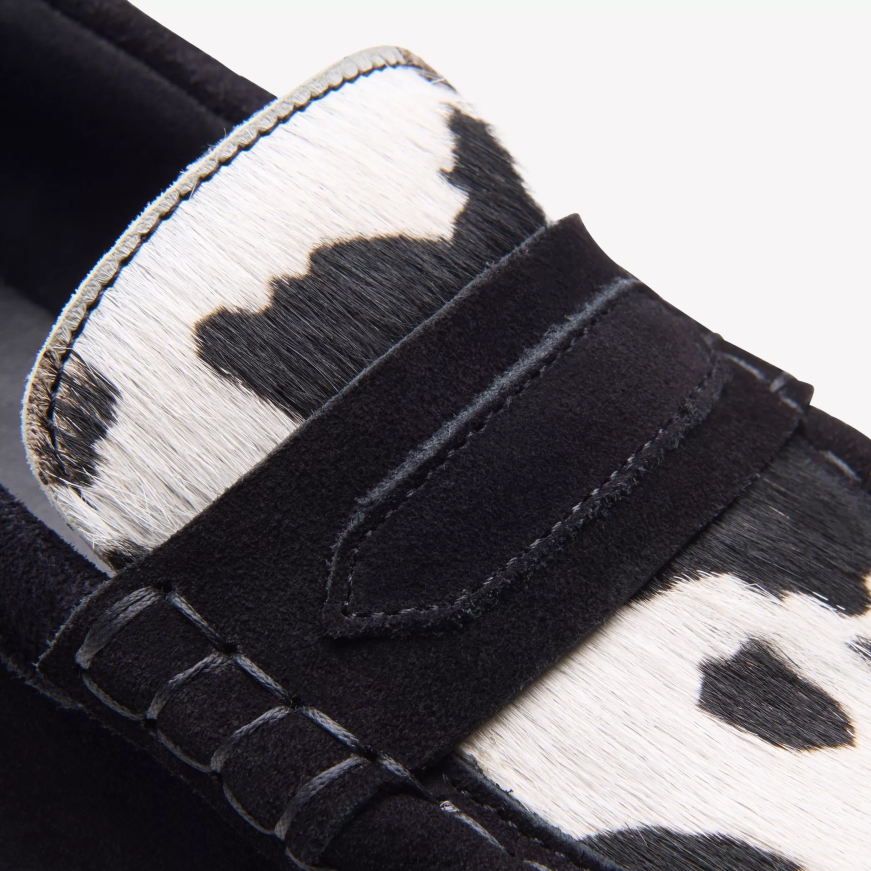 peinado con estampado de vaca Clarks mocasín wallabee X8V4N237