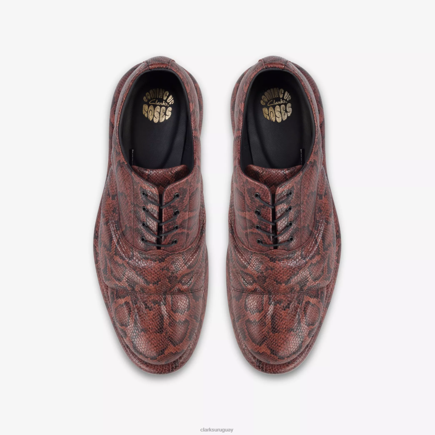 serpiente marrón Clarks martine rose mujer oxford 1 X8V4N241