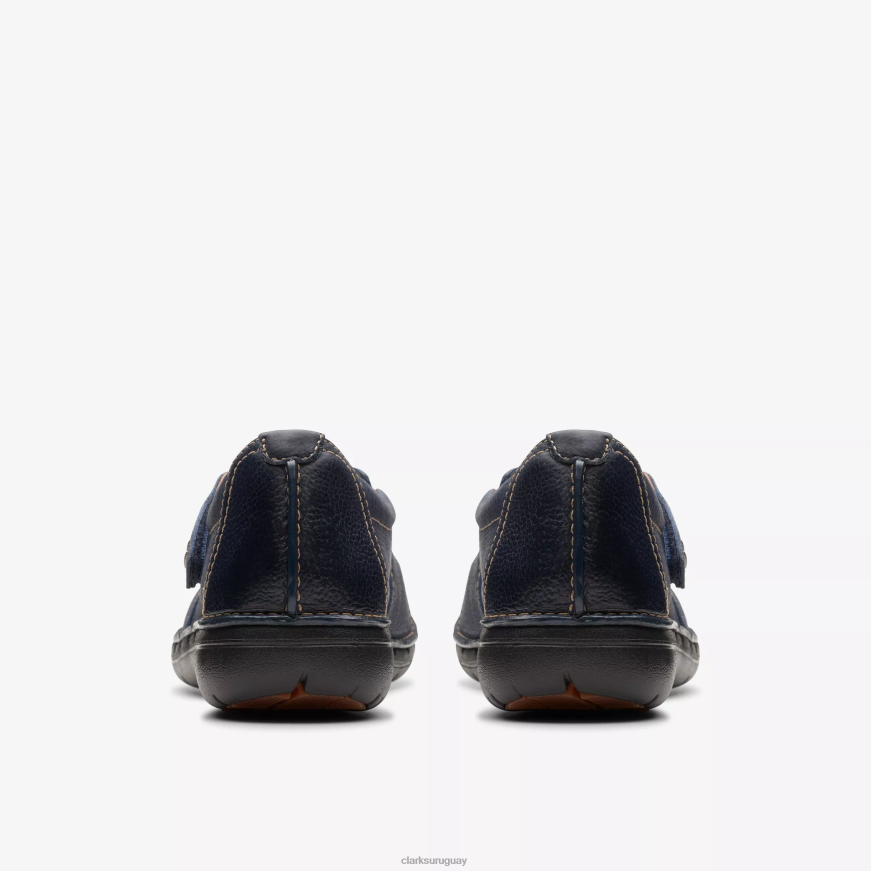 cuero azul marino Clarks correa sin bucle X8V4N291