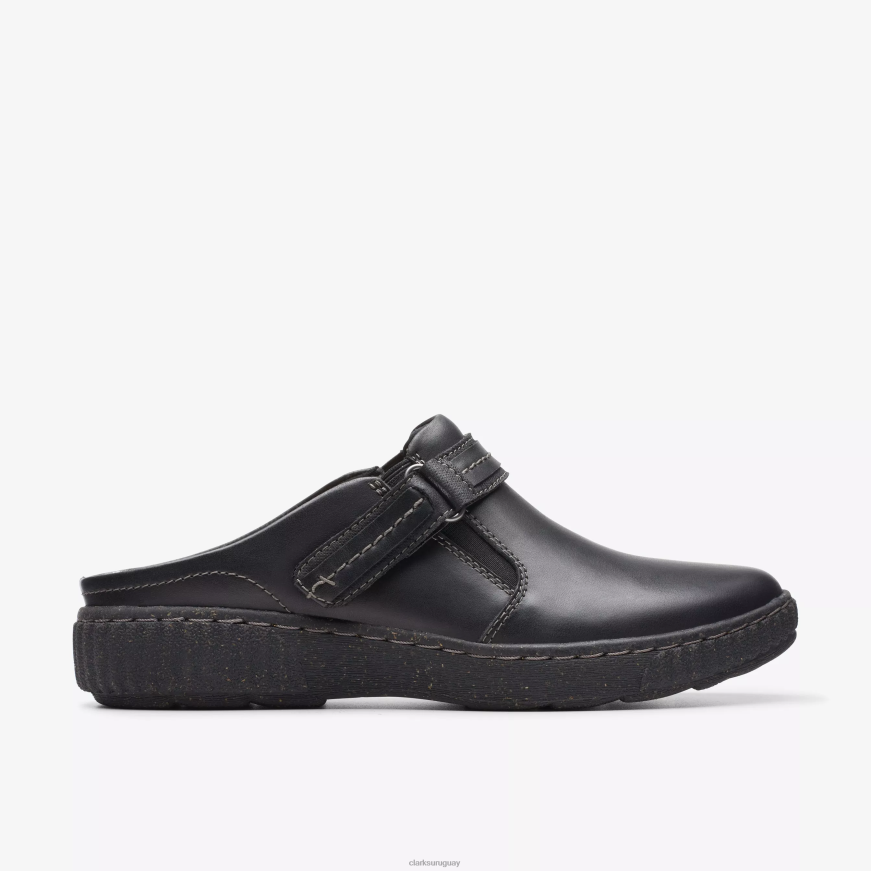 cuero negro Clarks carolina mayo X8V4N598