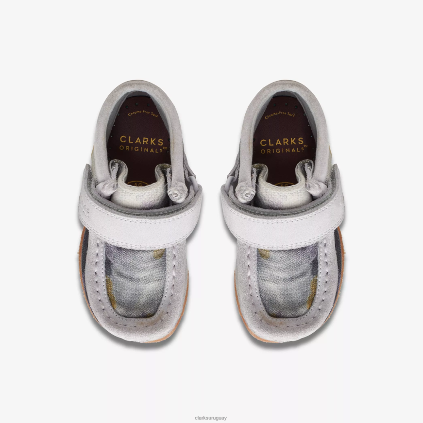 textil teñido anudado Clarks bota wallabee niño X8V4N1013
