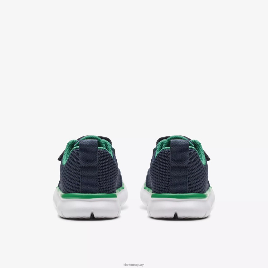 azul marino sintético Clarks niño corriendo aro X8V4N1001