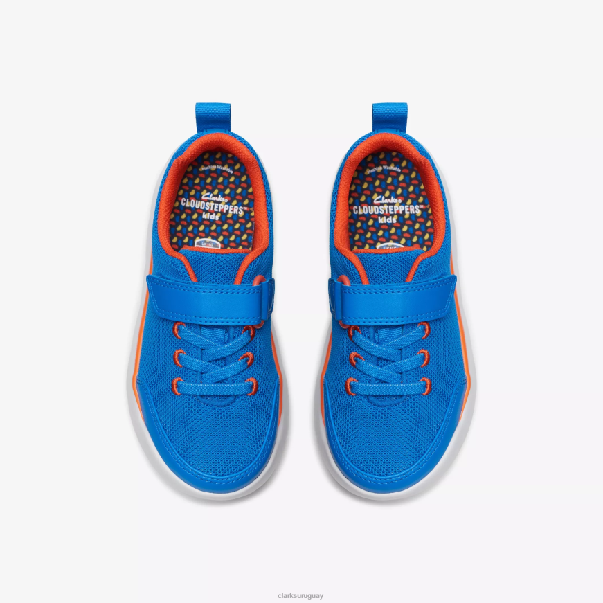 azul sintético Clarks niño corriendo aro X8V4N1000