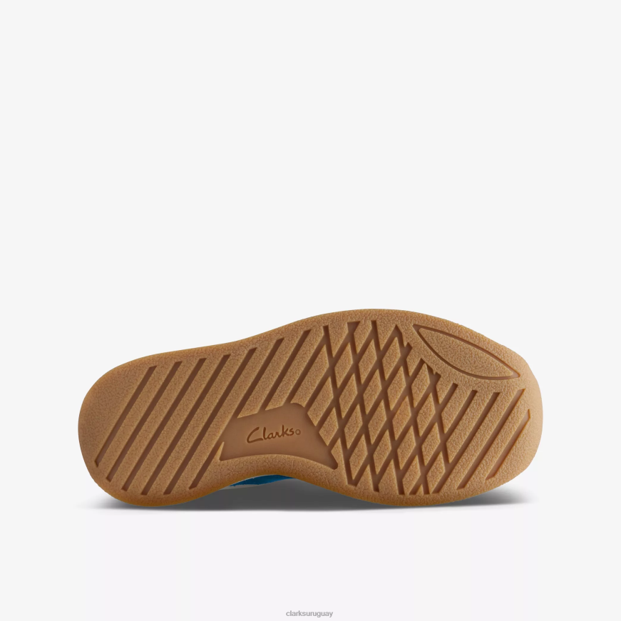 combinación azul marino Clarks carrera artesanal para niños X8V4N1007