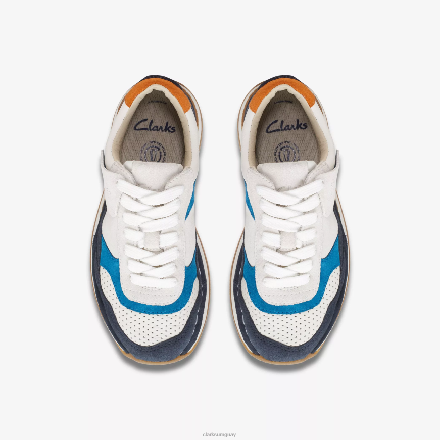 combinación azul marino Clarks carrera artesanal para niños X8V4N1007