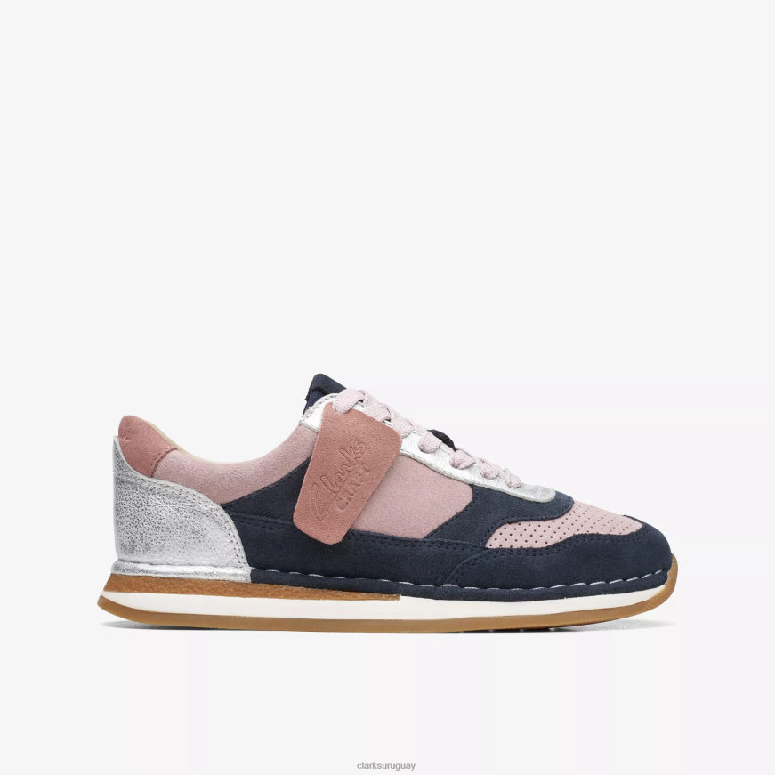 combinación rosa Clarks carrera artesanal para mayores X8V4N1005